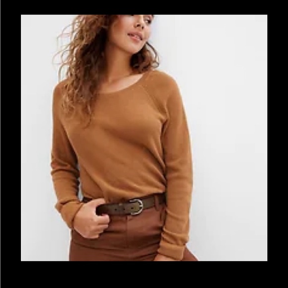 NWT GAP Crewneck Tunic Sweater Color:  CHESTNUT Size Medium - Picture 2 of 3